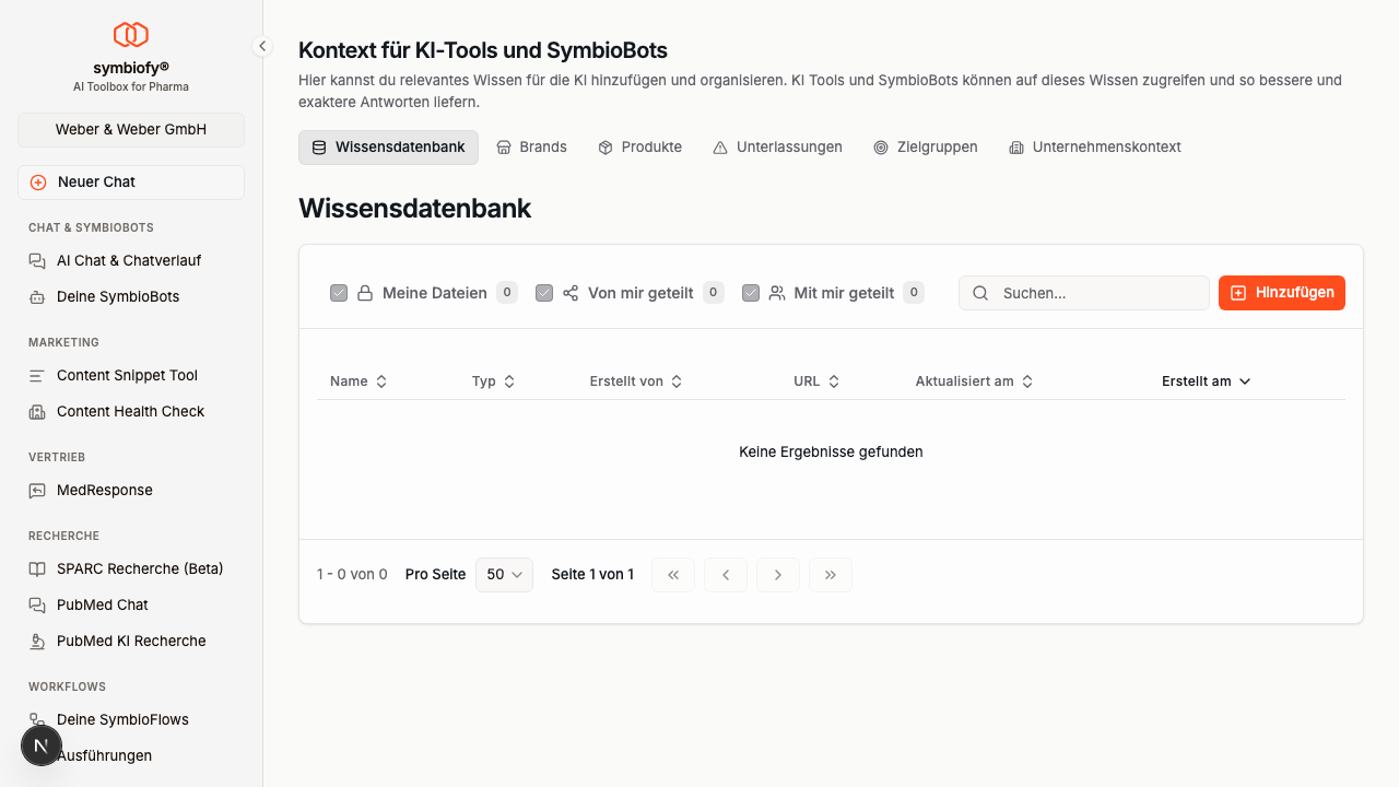 Wissensdatenbank Übersicht