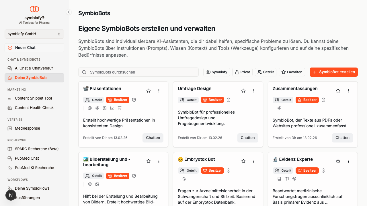 SymbioBots Übersicht