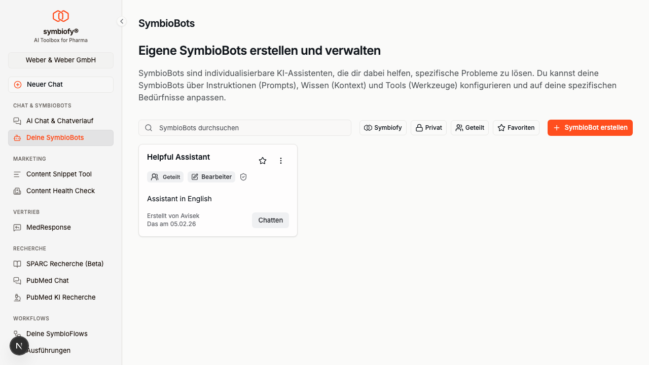 SymbioBots Übersicht