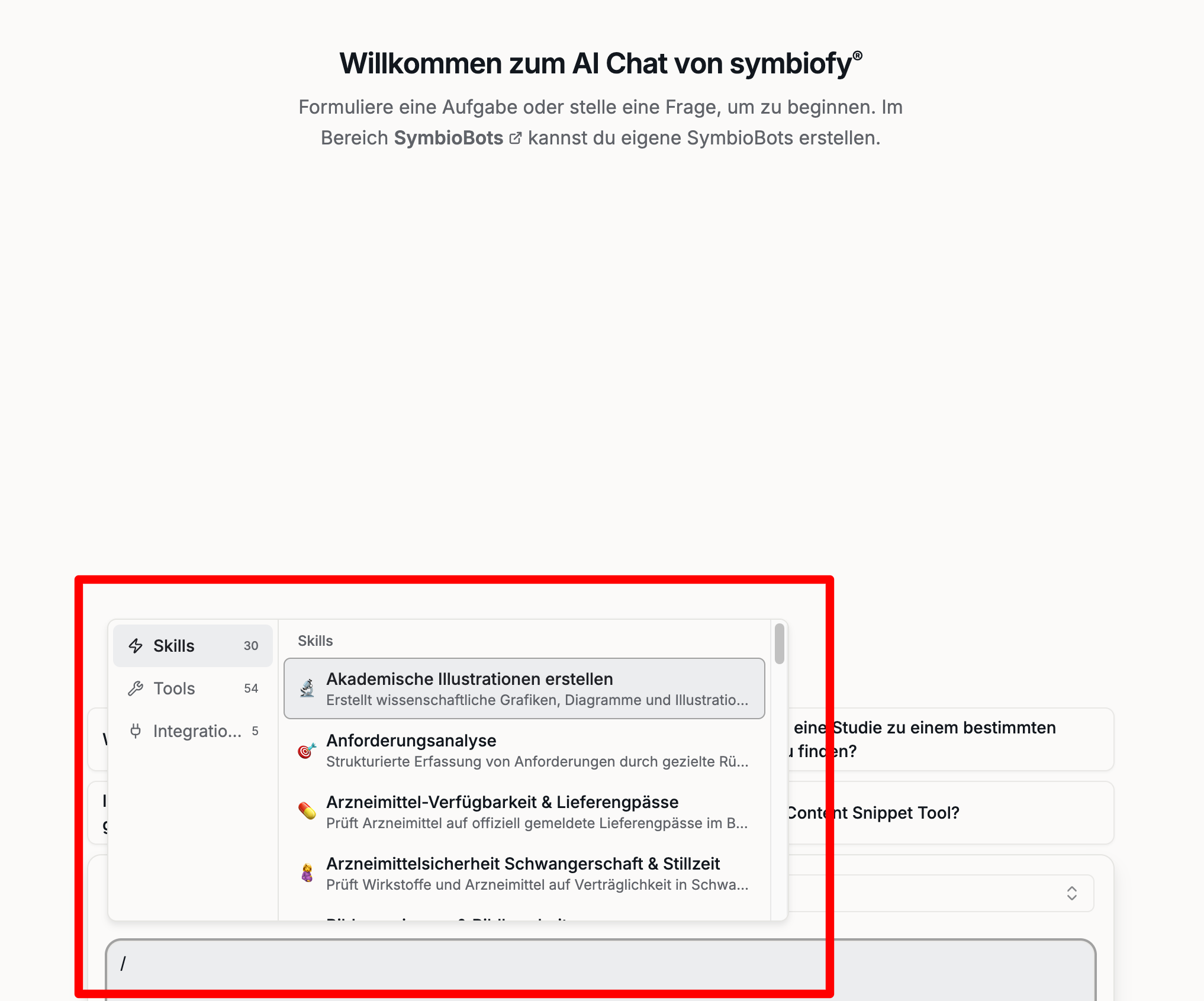 Slash Command Popover