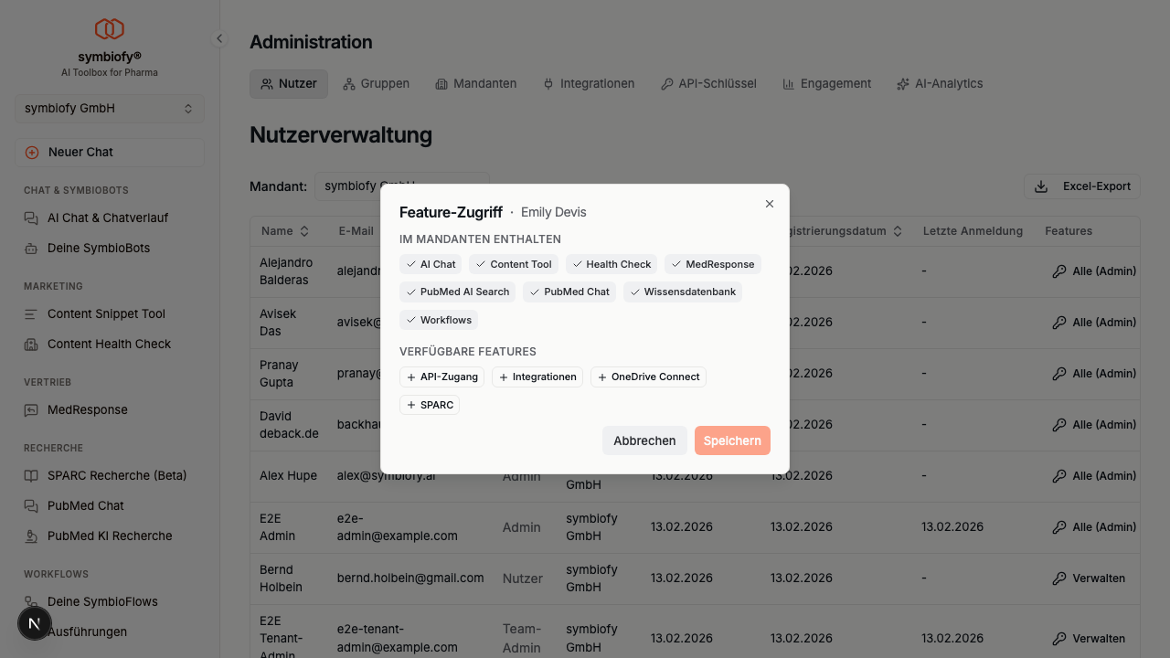 Feature-Zugriff